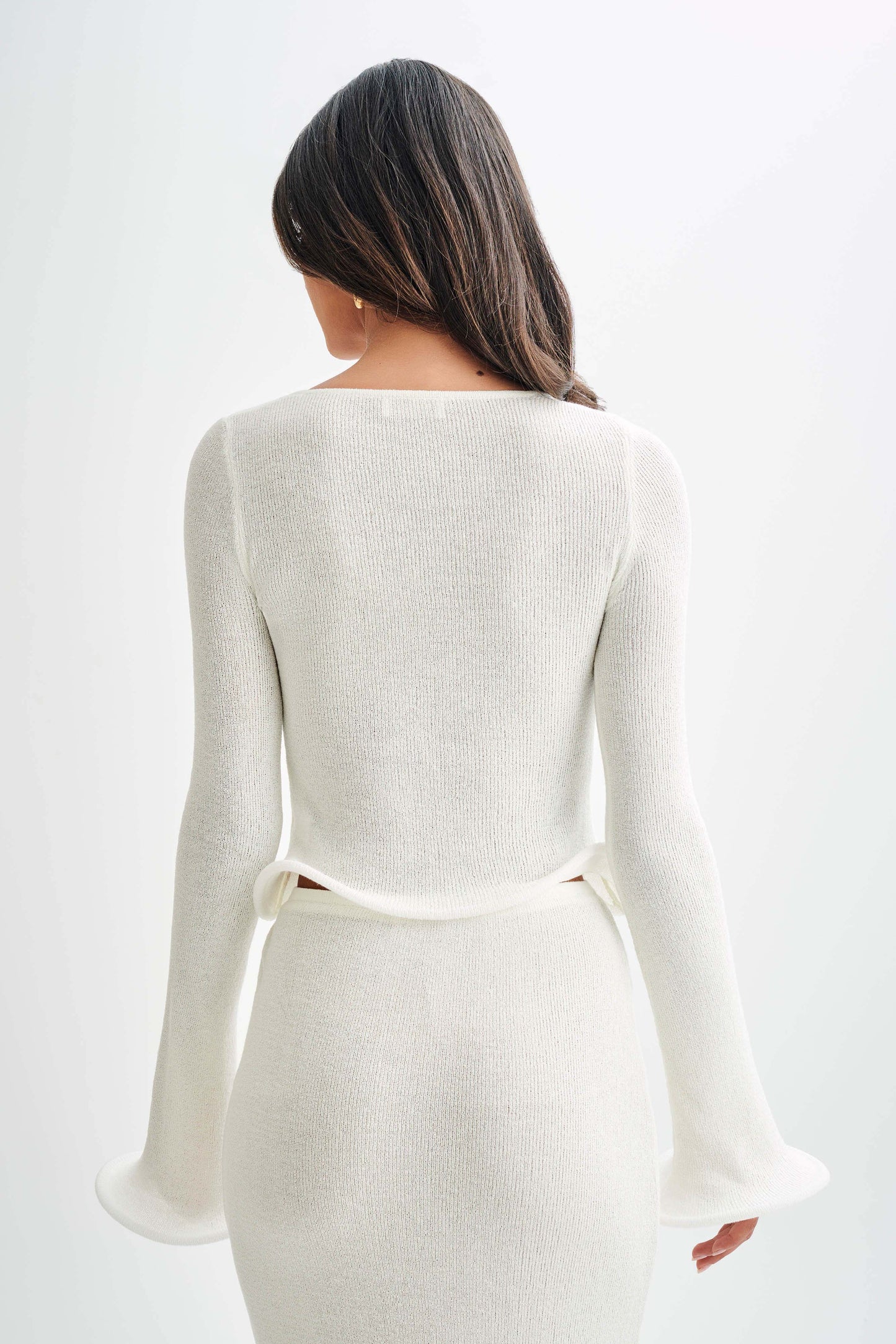 Gigi Long Sleeve Knit Top - Marfil