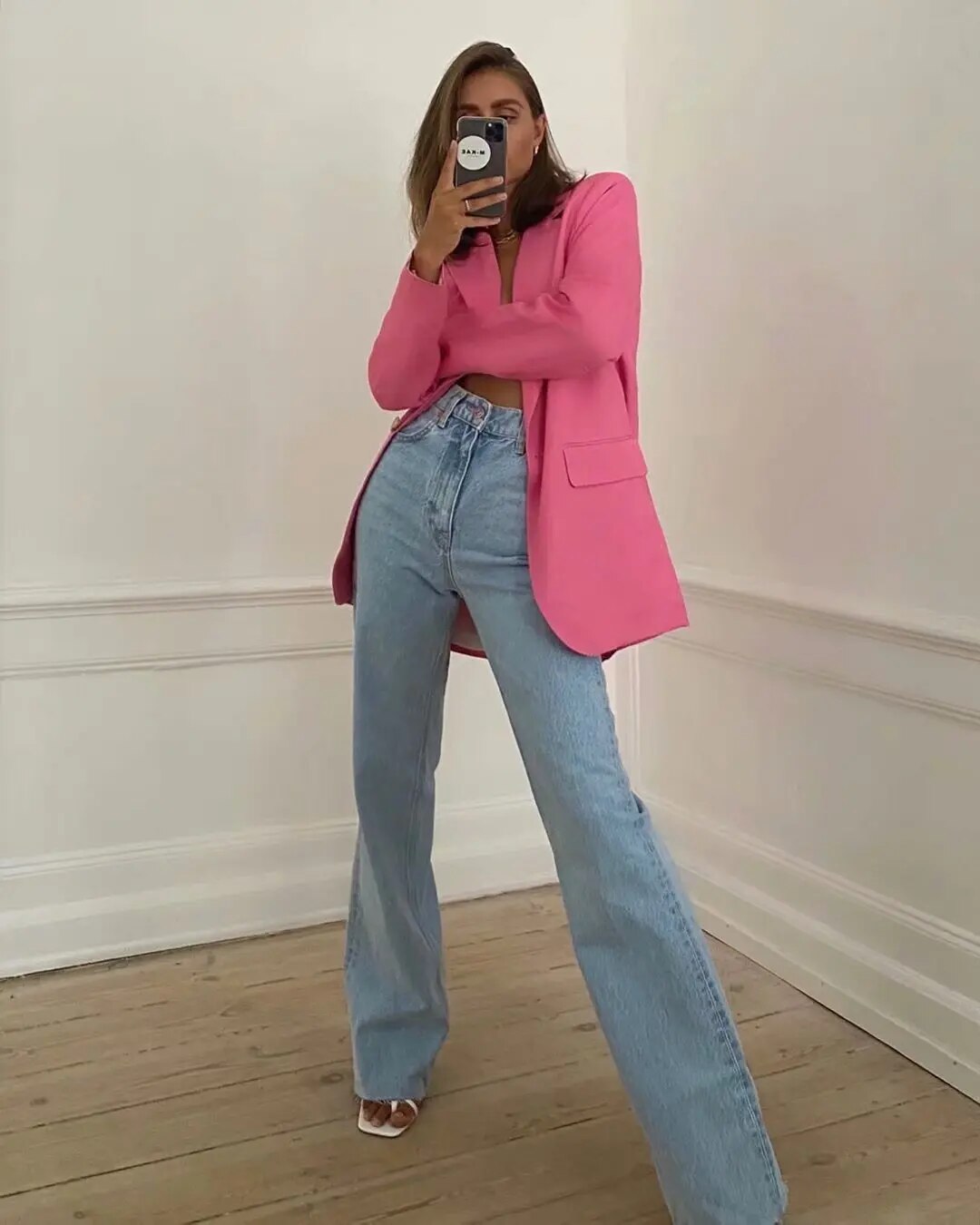 Jeans Acampanados de Tiro Alto – Elásticos