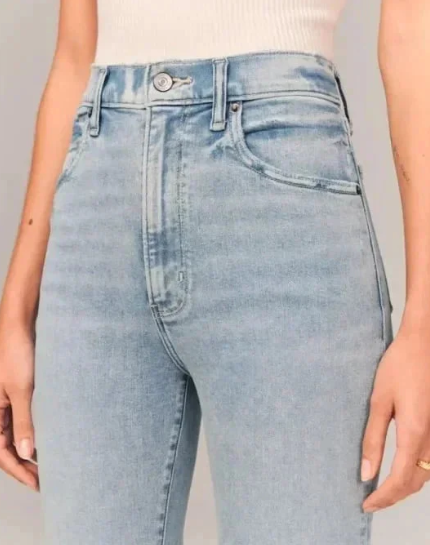Jeans Acampanados de Tiro Alto – Elásticos