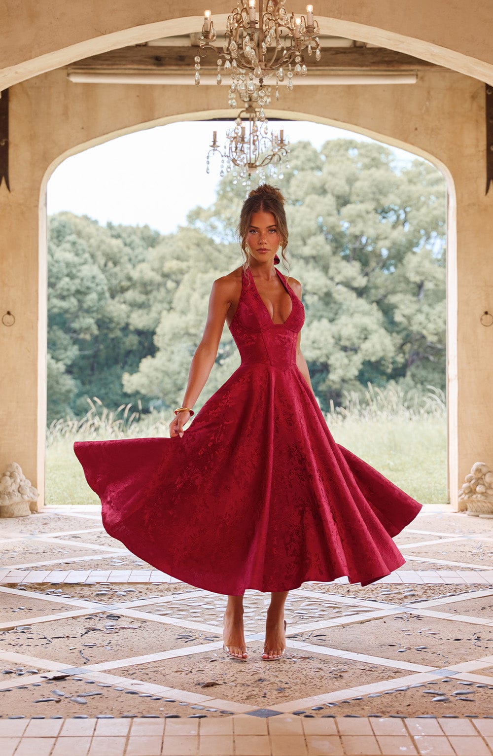Effie Midi Dress - Rosa