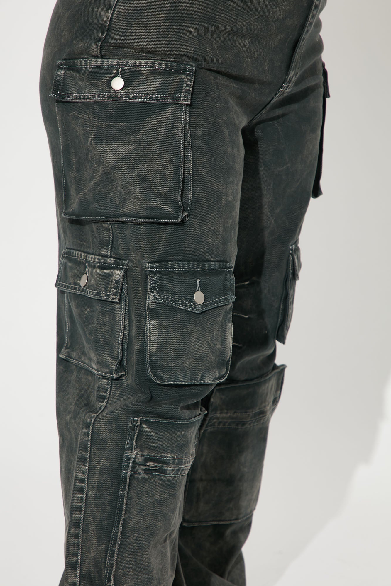 Jeans Cargo Lily de Tiro Alto – Verde