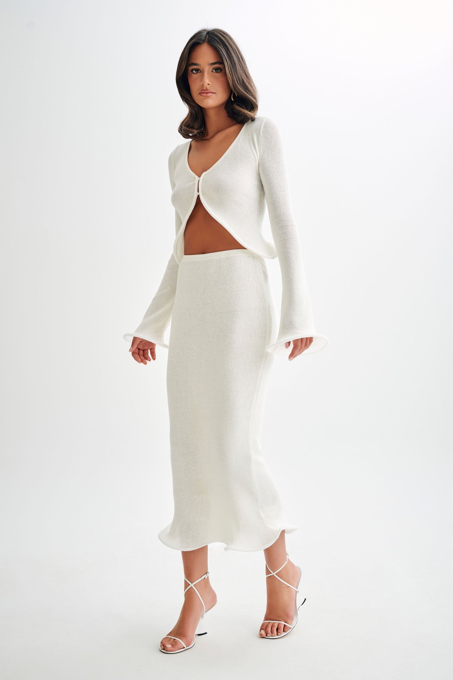 Gigi Long Sleeve Knit Top - Marfil