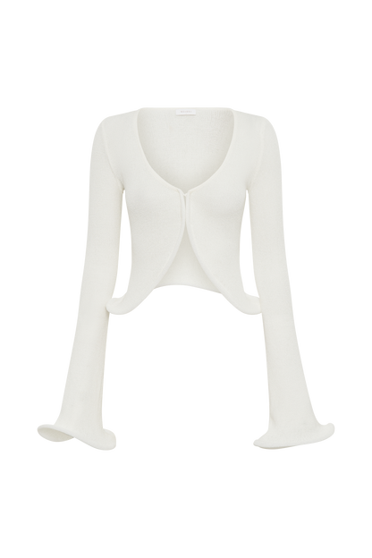 Gigi Long Sleeve Knit Top - Marfil