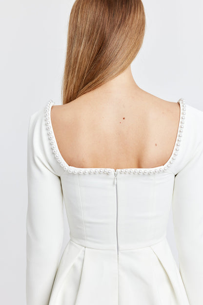 La Ultimate Muse Pearl Dress - Blanca