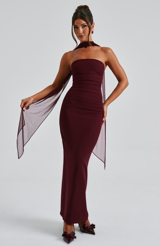 Yulia Maxi Dress - Cereza Lacquer